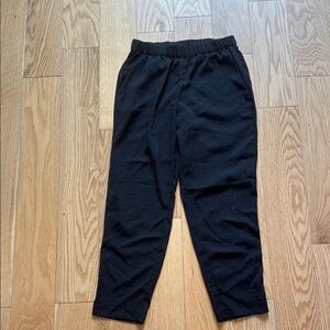 Black Crepe Jogger Pants